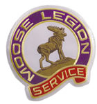 3 inch Embroidered Moose Legion Emblem