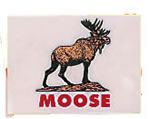 Standing Moose decal.  2 x 3 inches, for inside of glass