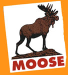 Standing Moose Decal - inside mount