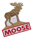 2 3/4 x 3 standing Moose embroidered emblem