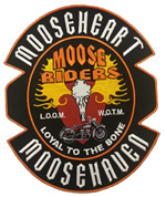 7" X 9" Moose Riders Motorcycle Emblem