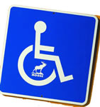 Moose handicap sign 15 x 15 inches