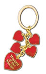 Women of the Moose dangle heart key ring