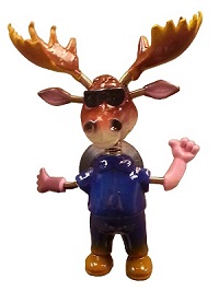 Cool Man Moose Bobble Magnet