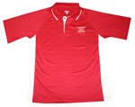 Red/White Mooseheart Cool Tek Polo 100% Polyester