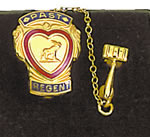 Past Regent Pin and Gavel - Gold Plate