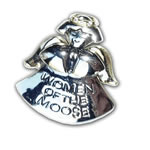 Women of the Moose two tone angel pin